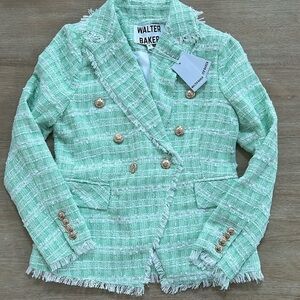 Walter Baker Green Tweed Blazer